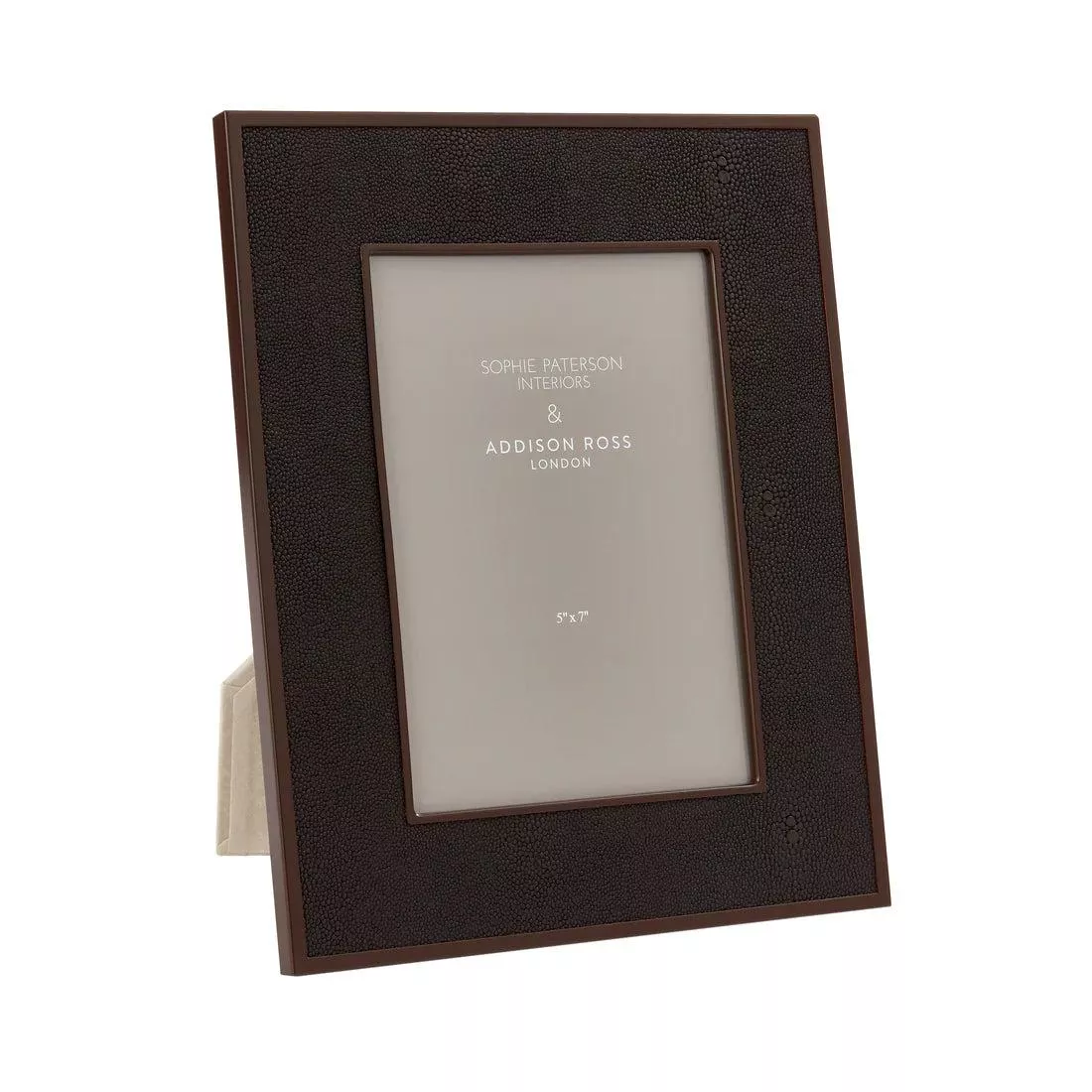 Anthracite Faux Shagreen & Bronze Frame