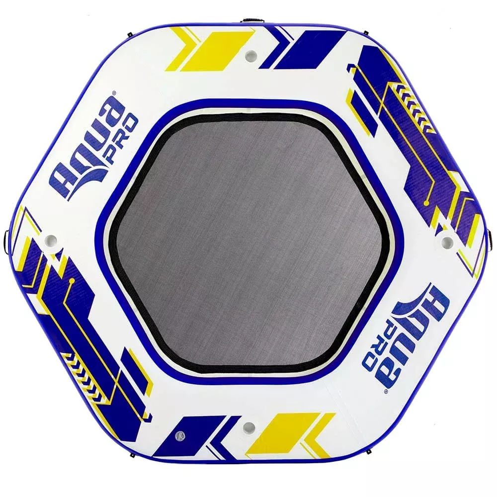 Aqua Leisure 10′ Hexagonal Inflatable Island w/Mesh Center