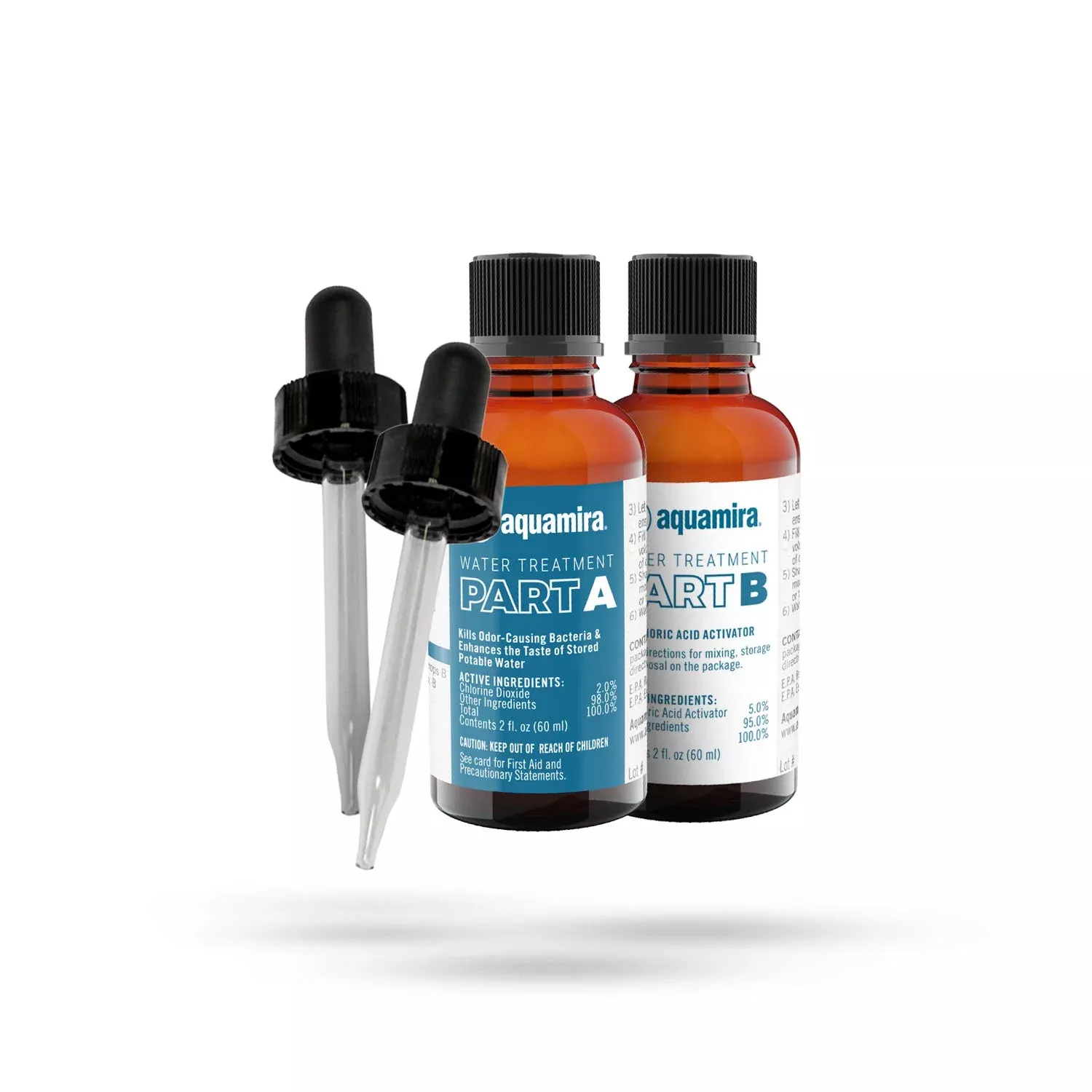 Aquamira Water Treatment Drops w/Droppers (2oz) - 12 Pack