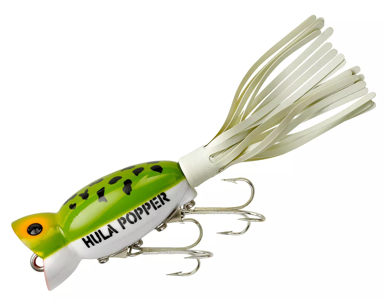 Arbogast Hula Popper 3/8 Oz White Belly Frog #G760-06