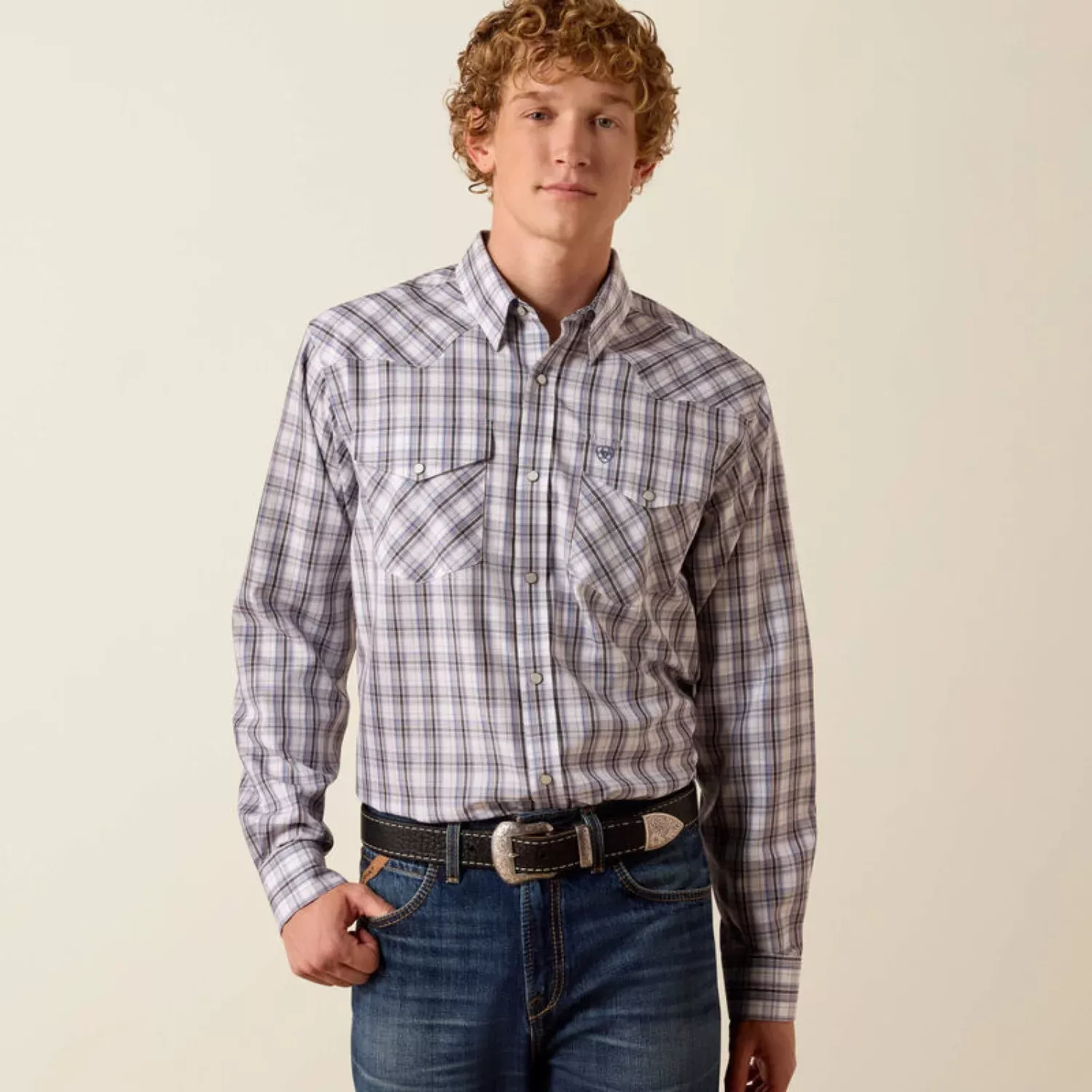 Ariat Men’s Wrinkle Free Dash Fitted Snap Shirt