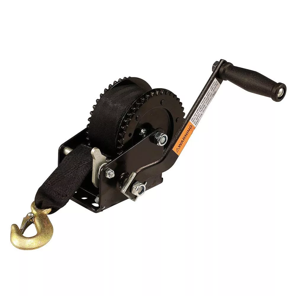 Attwood 2000 lb Dual Drive Winch – 2 x 20 Nylon Strap