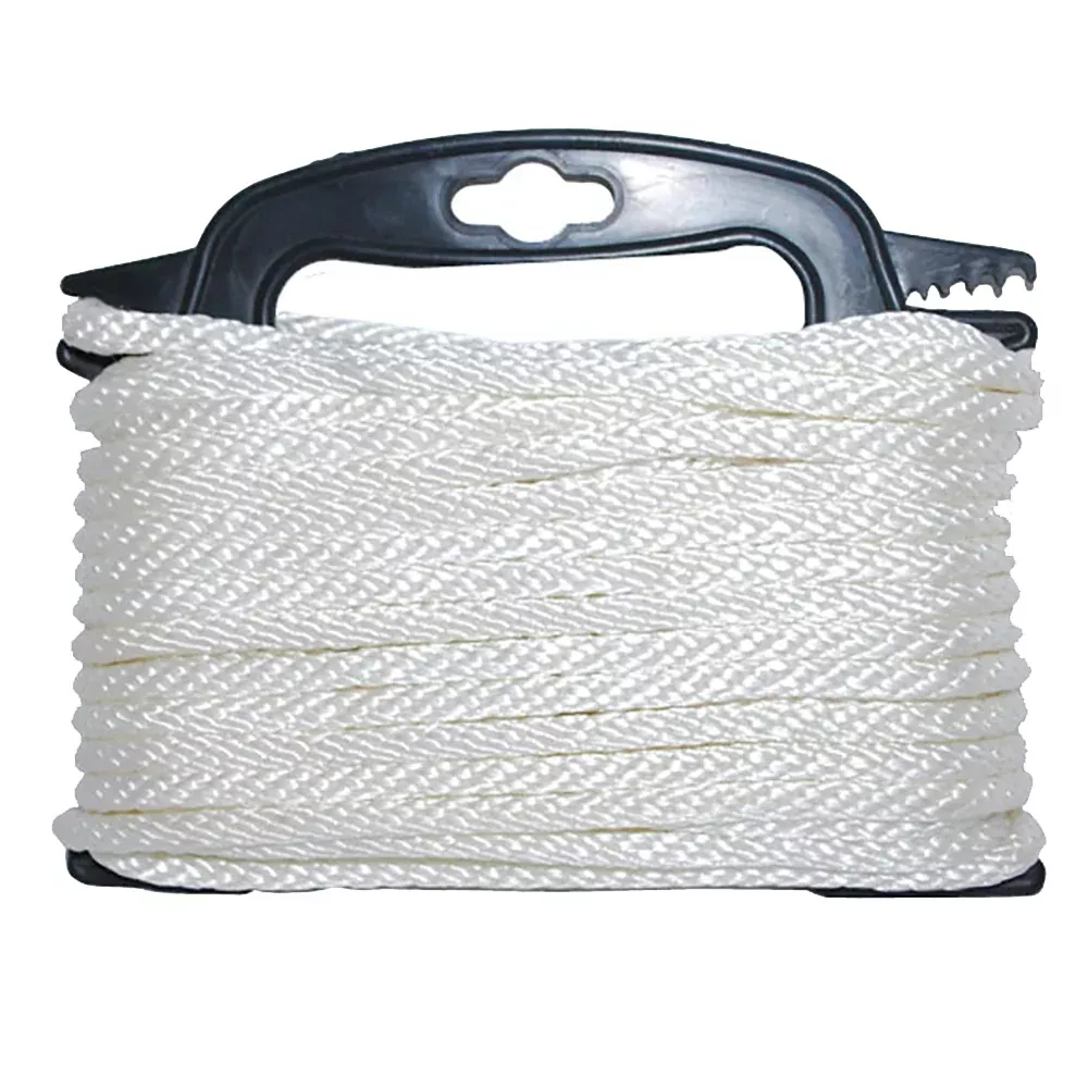 Attwood Braided Nylon Rope – 3/16″ x 100′ – White [117553-7]