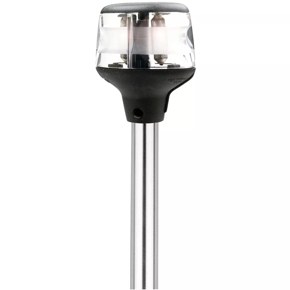 Attwood Fold-Down Incandescent Anchor/Masthead Light – 20″ Horizontal Composite Base – 12V [7202-P-7]