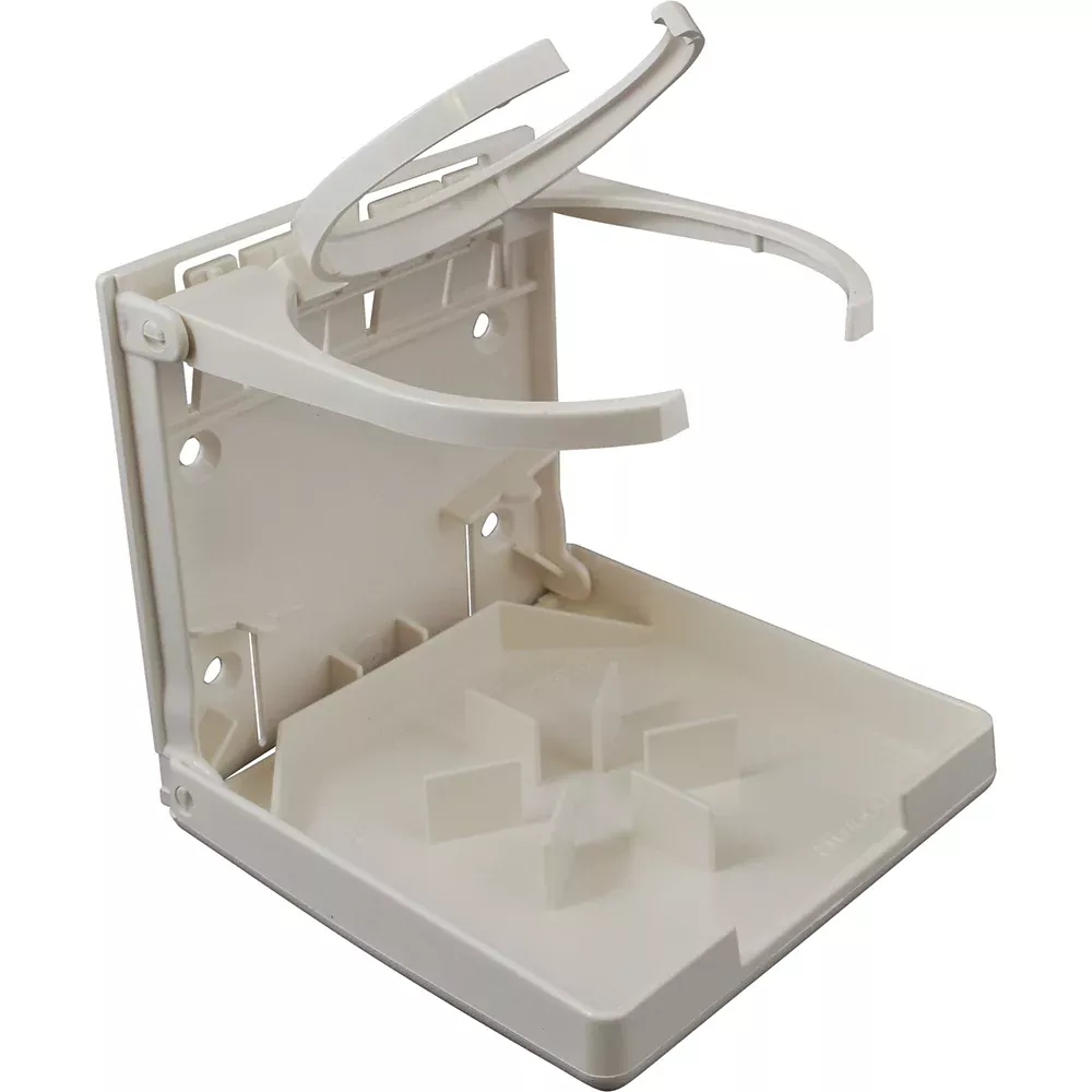 Attwood Fold-Up Drink Holder – Dual Ring – White [2449-7]