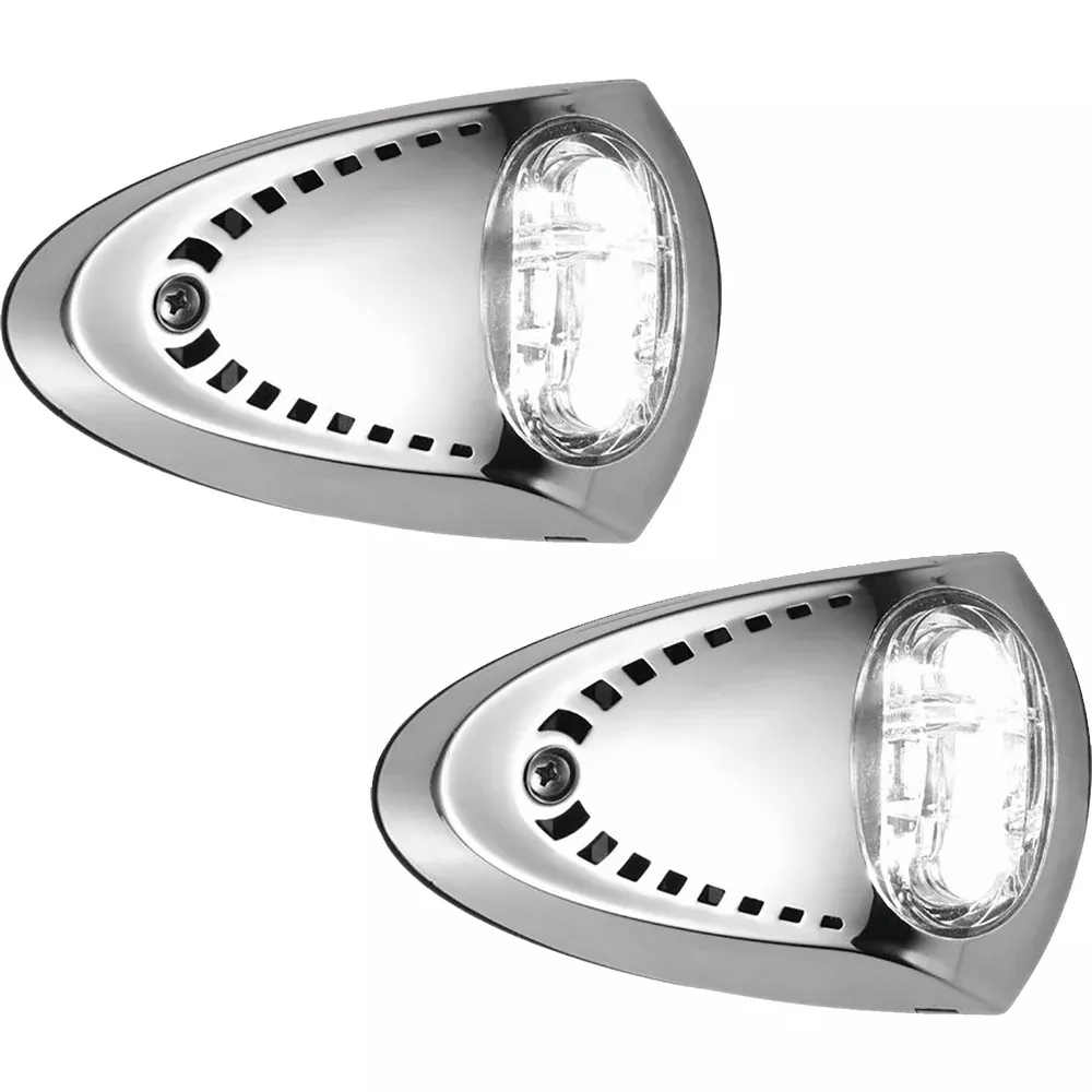 Attwood LED Docking Lights – Stainless Steel – White LED – Pair [6522SS7]