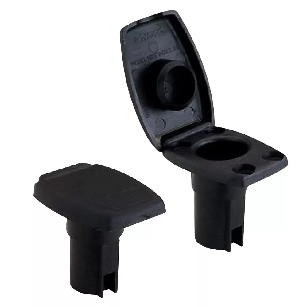 Attwood Oval 2-Pin Base f/Angled Pole – Black [91022-7]