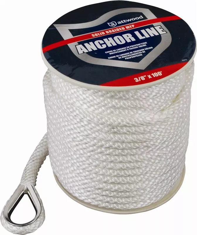 Attwood Solid Braided MFP Anchor Line with Thimble• 11724-1