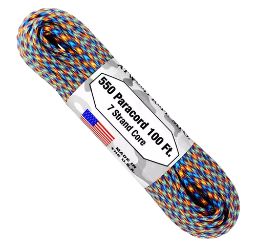 Atwood Rope Mfg 550 Paracord 100ft Fire and Ice