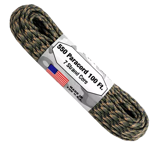 Atwood Rope Mfg 550 Paracord 100ft Forest Camo