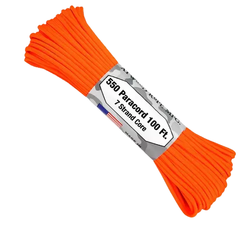 Atwood Rope Mfg 550 Paracord 100ft Neon Orange