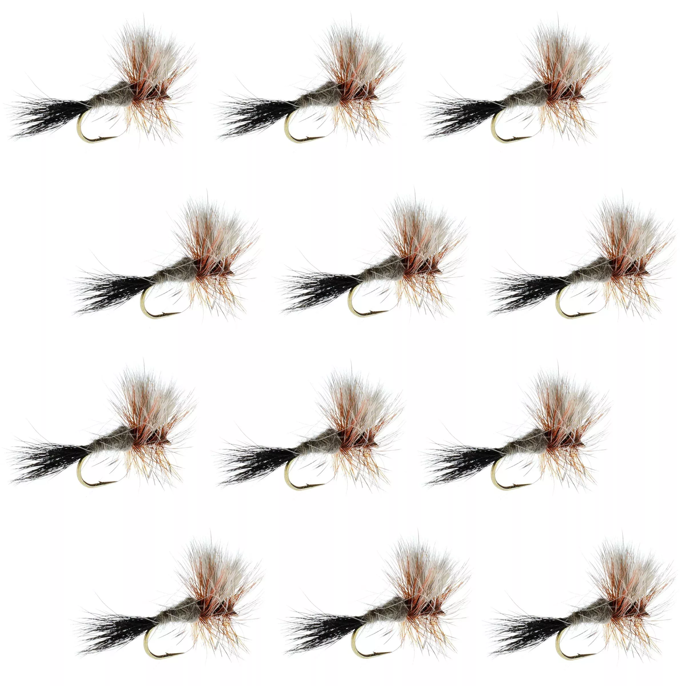 Ausable Wulff Classic Dry Fly 1 Dozen FliesHook Size 12