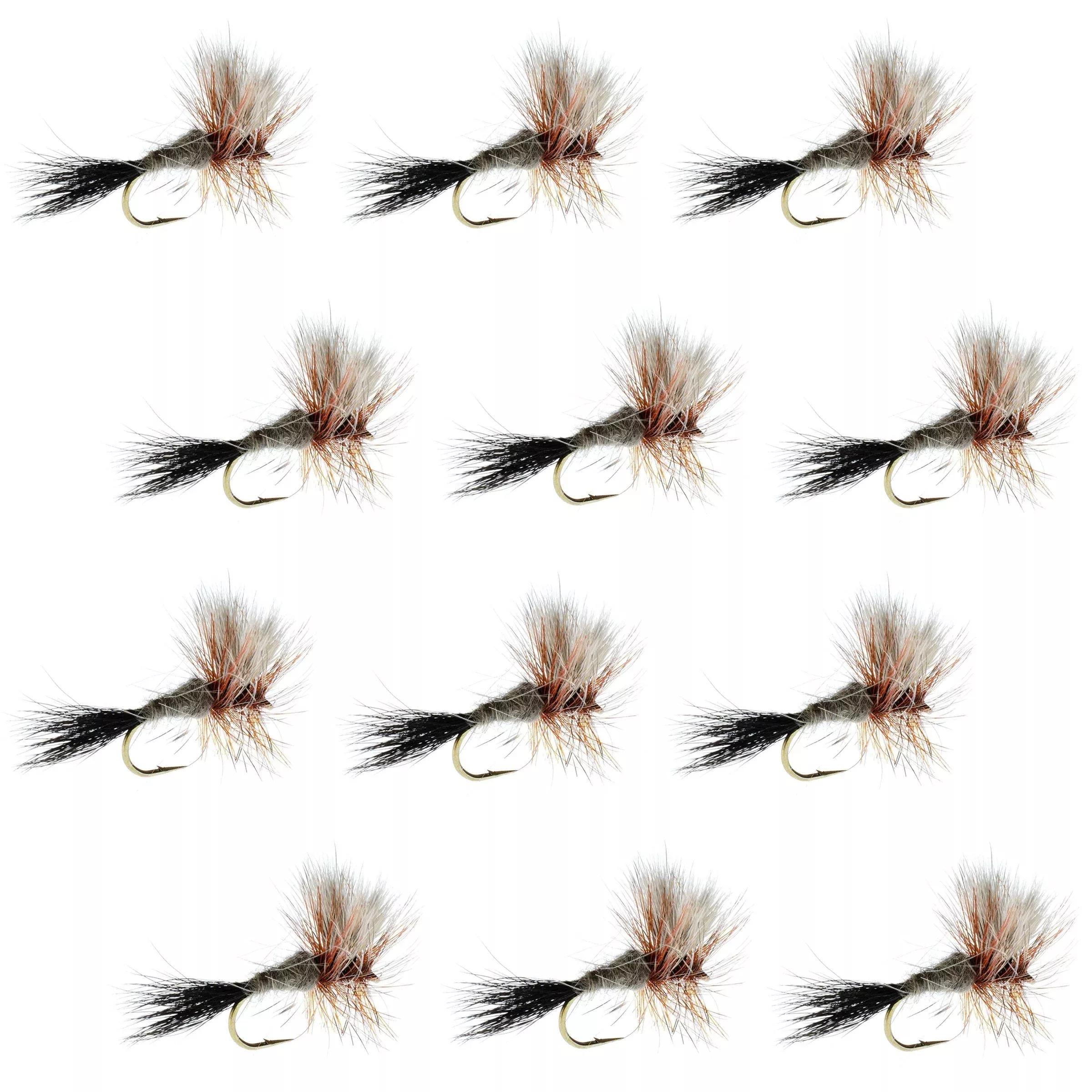 Ausable Wulff Classic Dry Fly 1 Dozen FliesHook Size 14