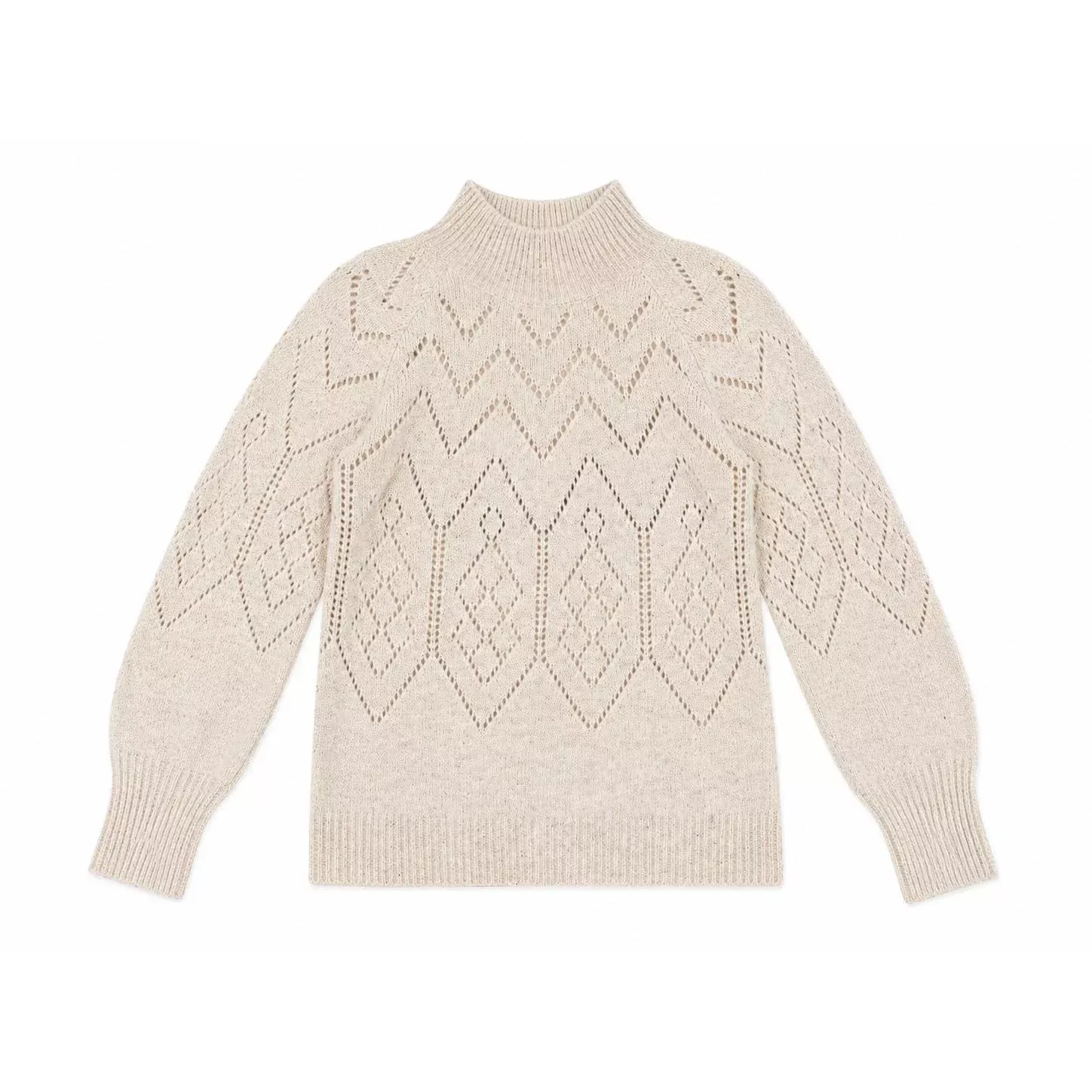 Autumn Cashmere Pointelle Mock Neck