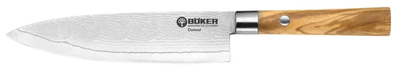 Böker Damast Olive Kl. Kochmesser