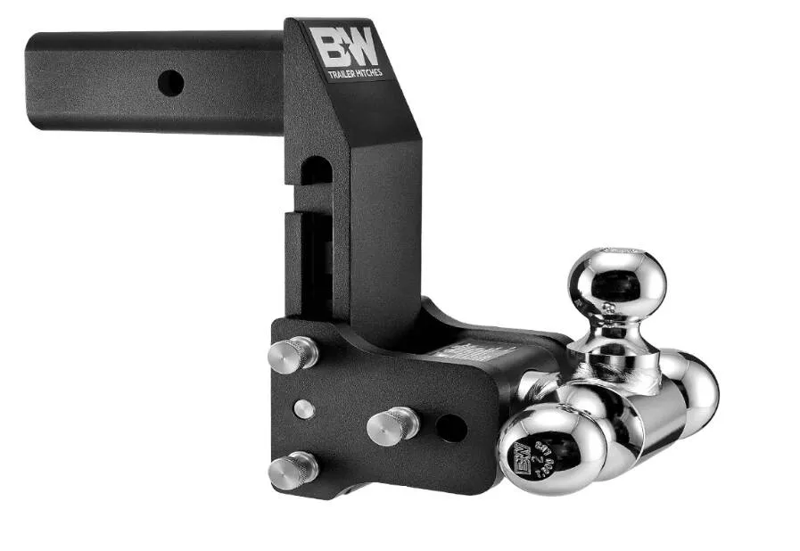 B&W MultiPro Tow & Stow Adjustable Tri-Ball Mount – 2.5″ Receiver – 1 7/8″, 2″, 2 5/16″ Ball – 7″ Drop• TS20067BMP