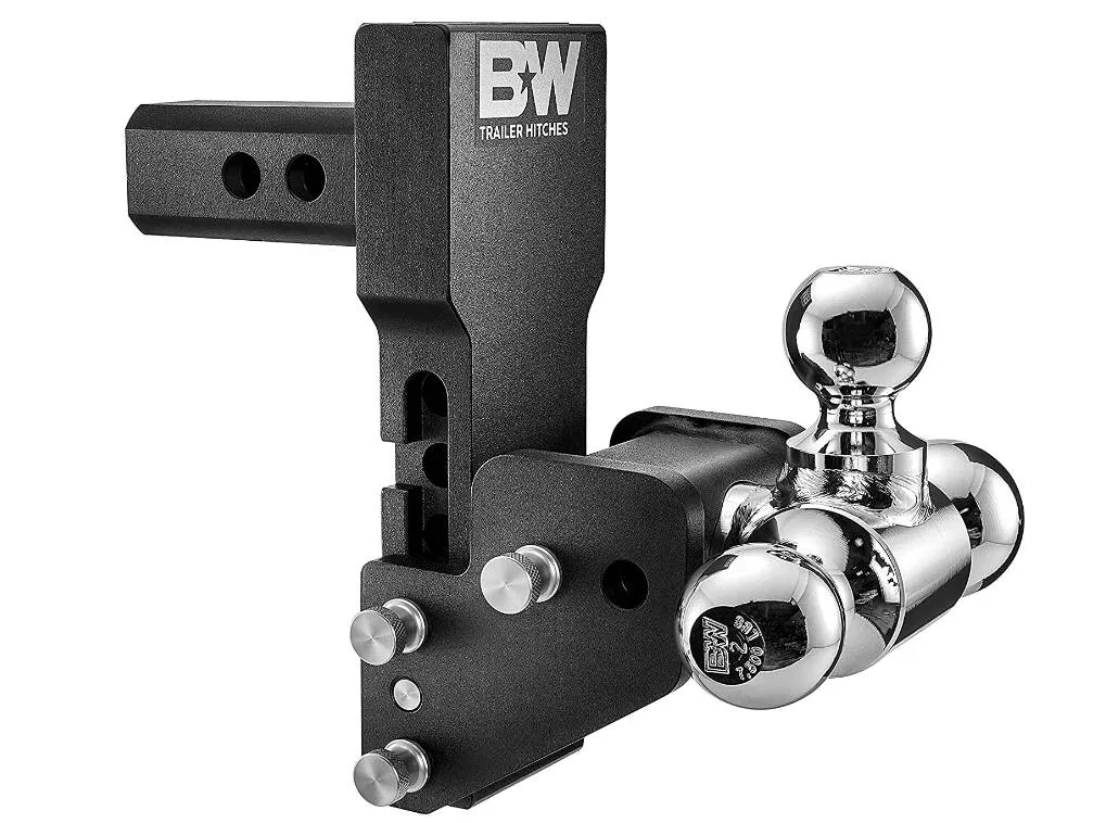 B&W MultiPro Tow & Stow Adjustable Tri-Ball Mount – 2″ Receiver – 1 7/8″, 2″, 2 5/16″ Ball – 4.5″ Drop• TS10066BMP