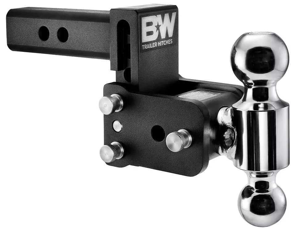 B&W Tow & Stow Adjustable Dual-Ball Mount -2″ Receiver – 2″, 2 5/16″ Ball – 3″ Drop• TS10033B