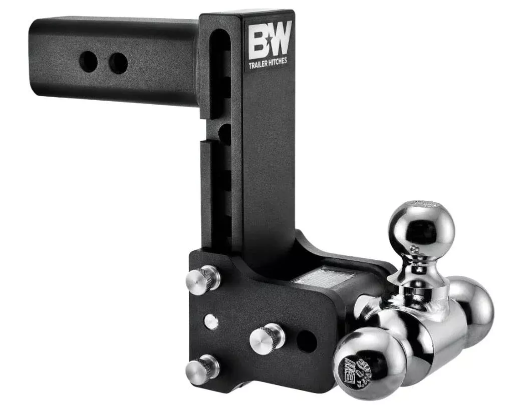 B&WTow & Stow Adjustable Tri-Ball Mount – 2.5″ Receiver – 1 7/8″, 2″, 2 5/16″ Ball – 7″ Drop• TS20049B
