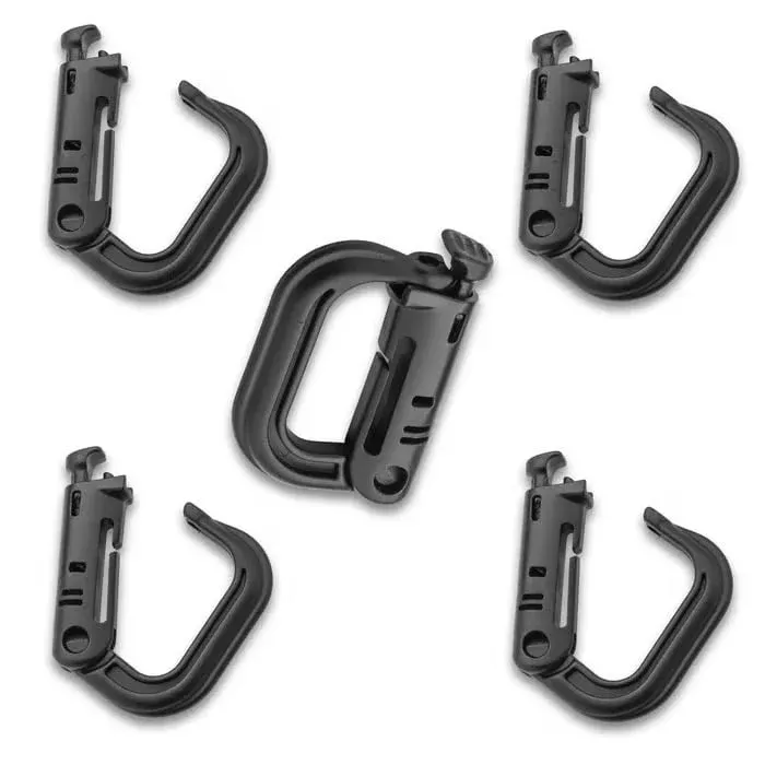 Backpack Webbing D-Ring Carabiner 5 Pack