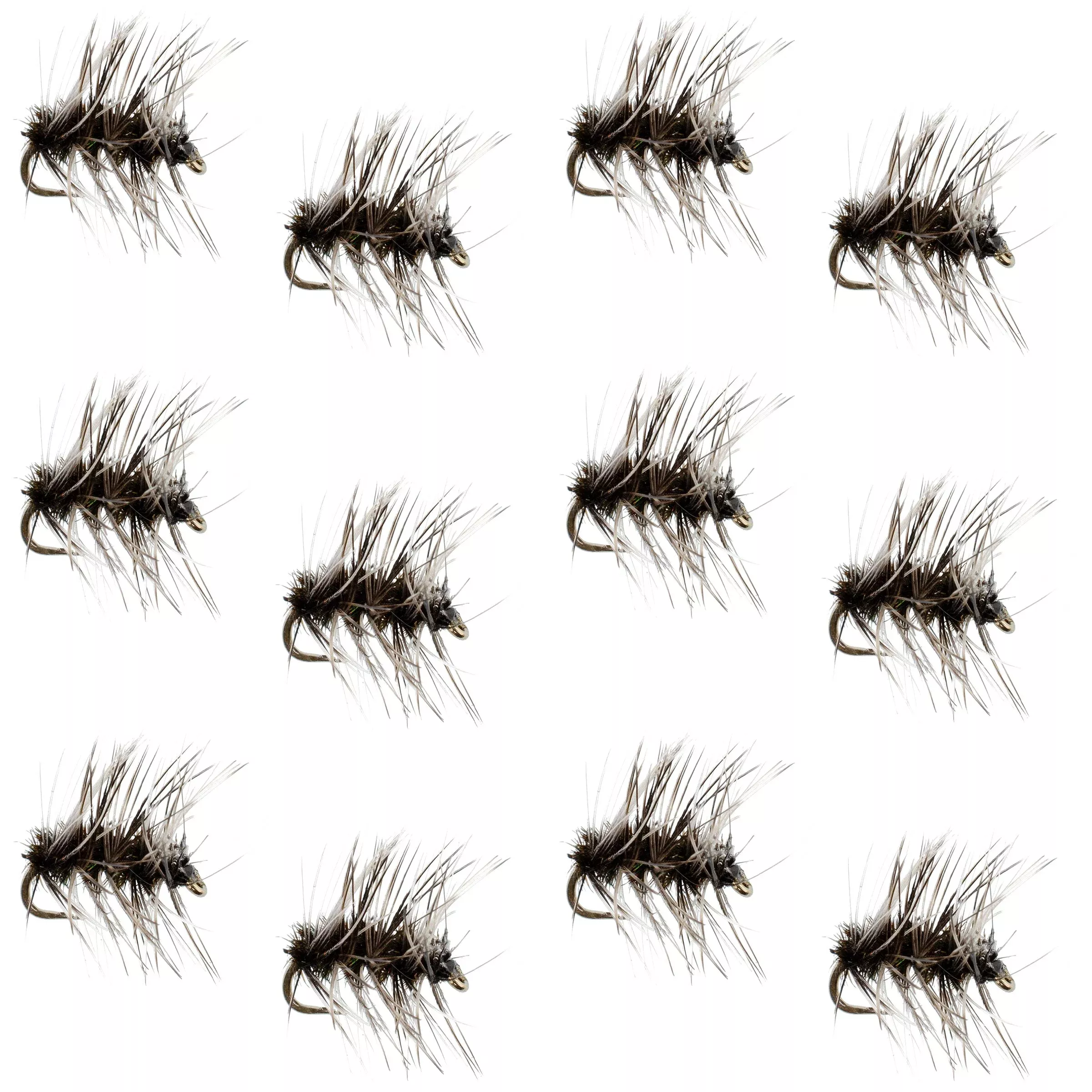 Barbless Griffiths Gnat Midge Trout Dry Fly Fishing Flies – 1 Dozen Flies Size 18