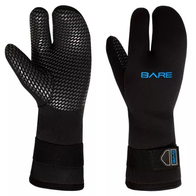 BARE Unisex 7mm Black 3-Finger Mitt (055936BLK)