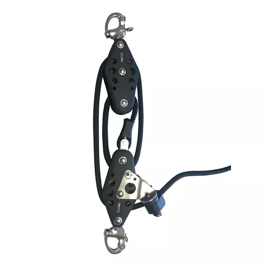 Barton Marine Size 5 4:1 Vang System, Snap Shackle Head – 40′ Line