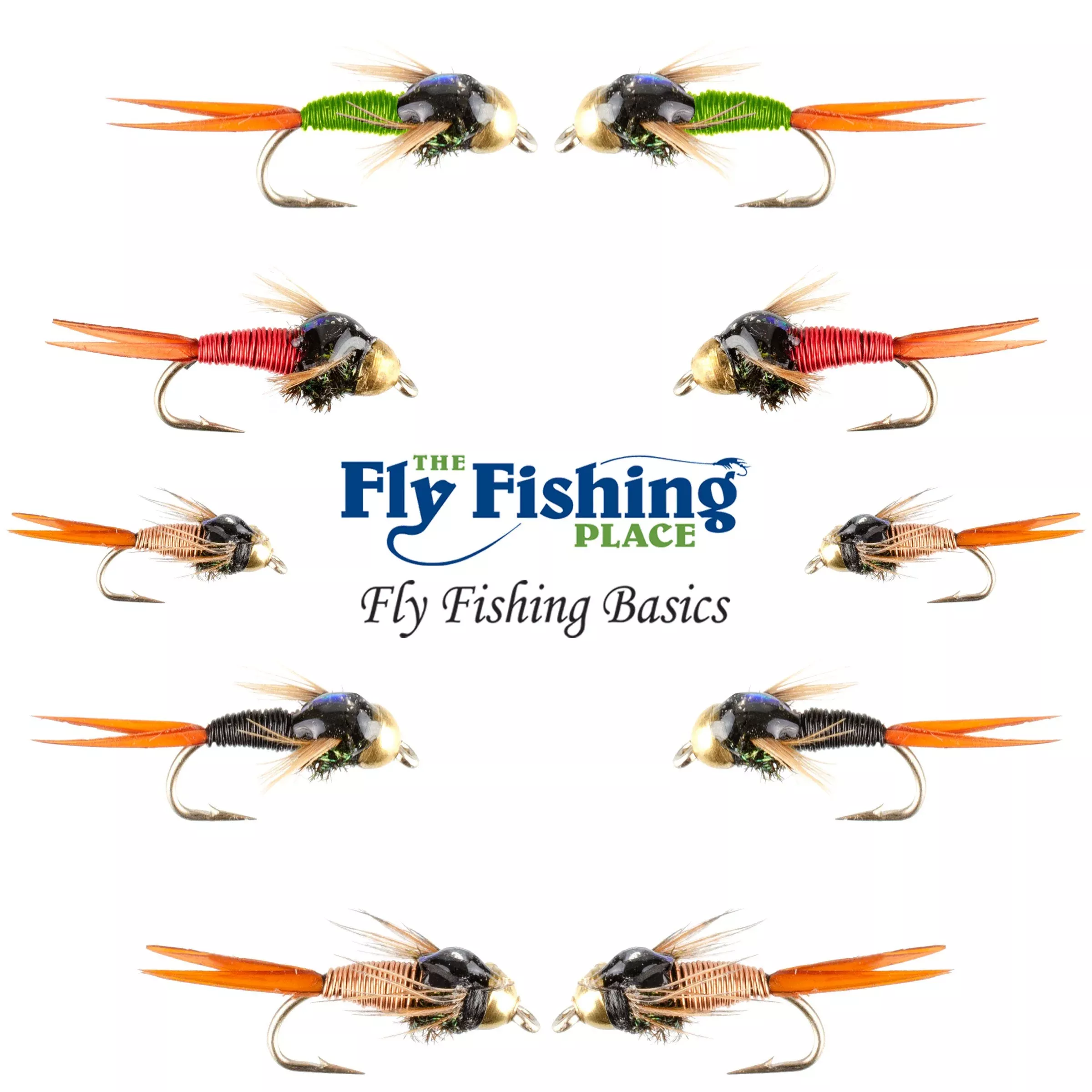 Basics Collection – Bead Head Copper John Assortment – 10 Wet Flies – 5 Patterns – Hook Sizes 14, 16, 18