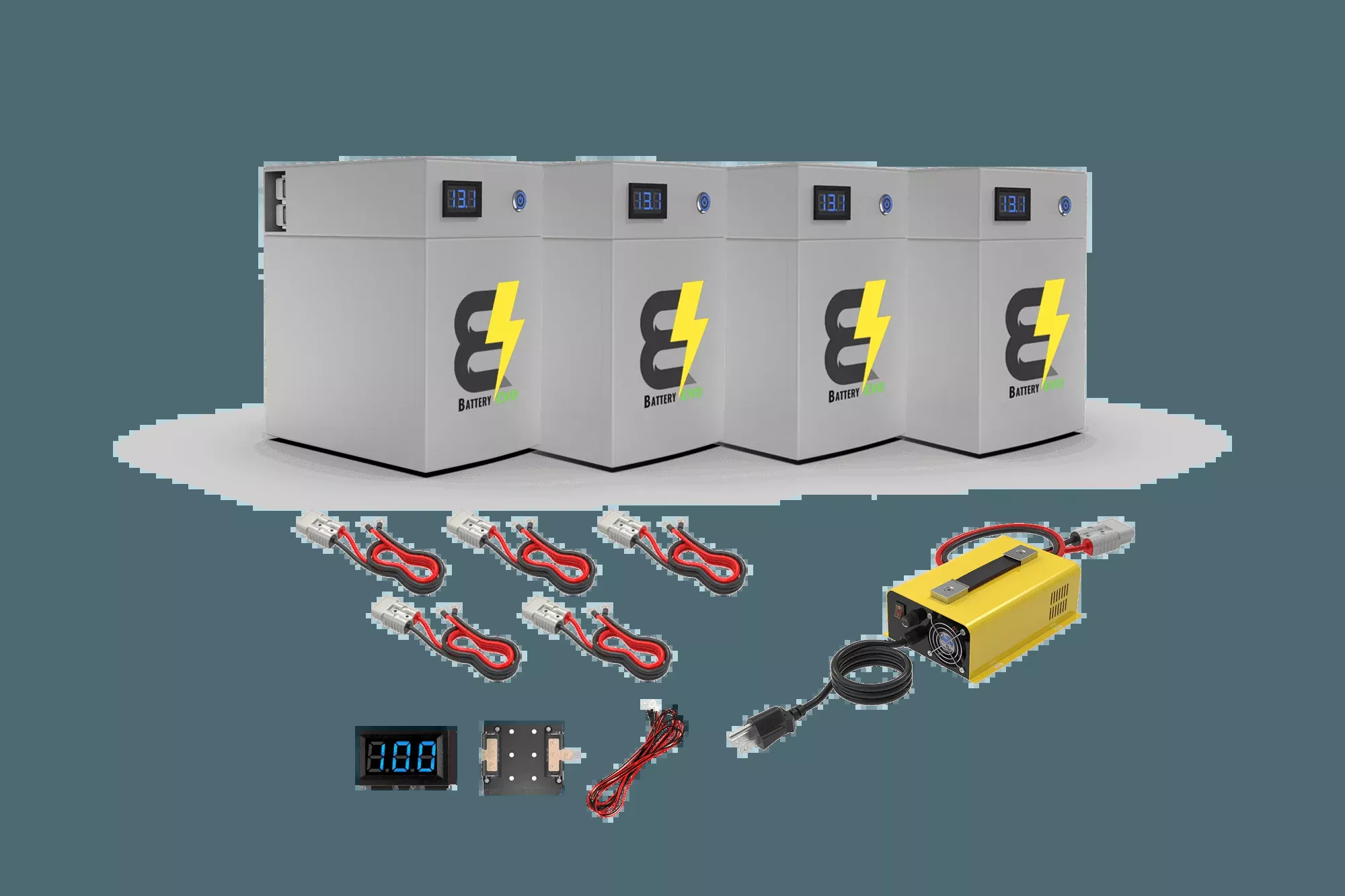 BatteryEVO 12V OWL LITE 4x Battery Kit (480Ah – 6 kWh) (SC)