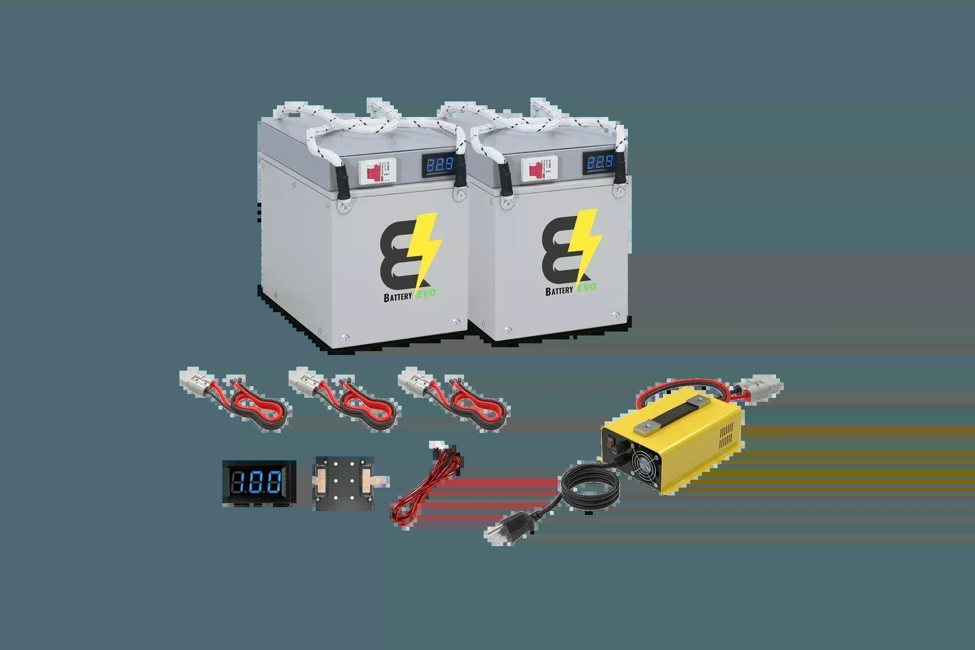 BatteryEVO 24V Eagle 2x Battery Kit (120Ah – 3kWh)