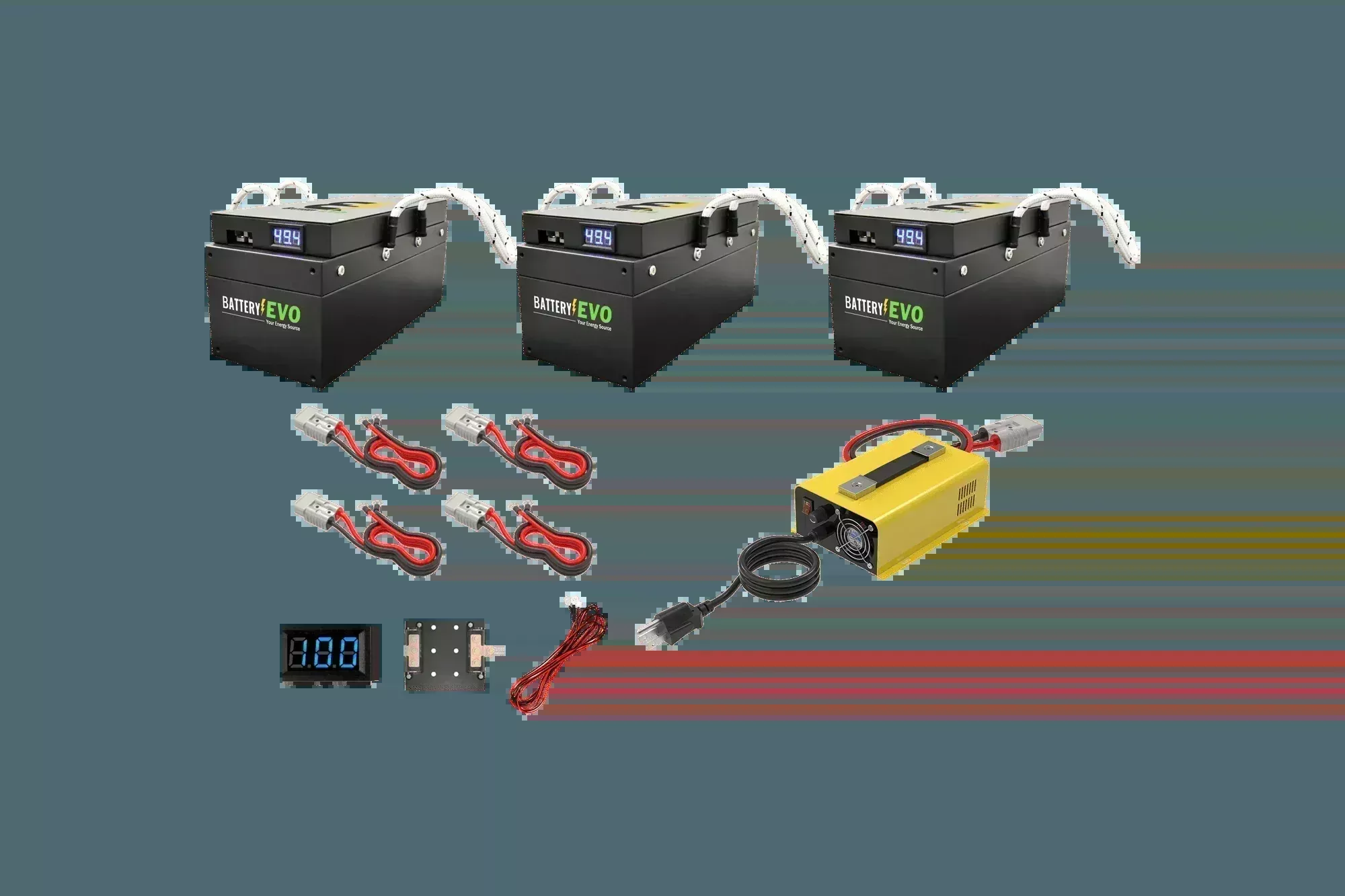BatteryEVO 48V BADGER 3x Battery Kit (141Ah – 6.3 kWh)