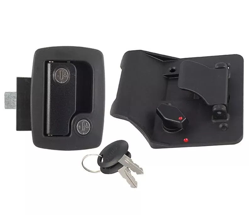 Bauer RV Entry Door Lock With Keys – Black• 013-520