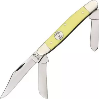 Bear & Son Large Stockman Yellow Delrin 4th Generation Knife