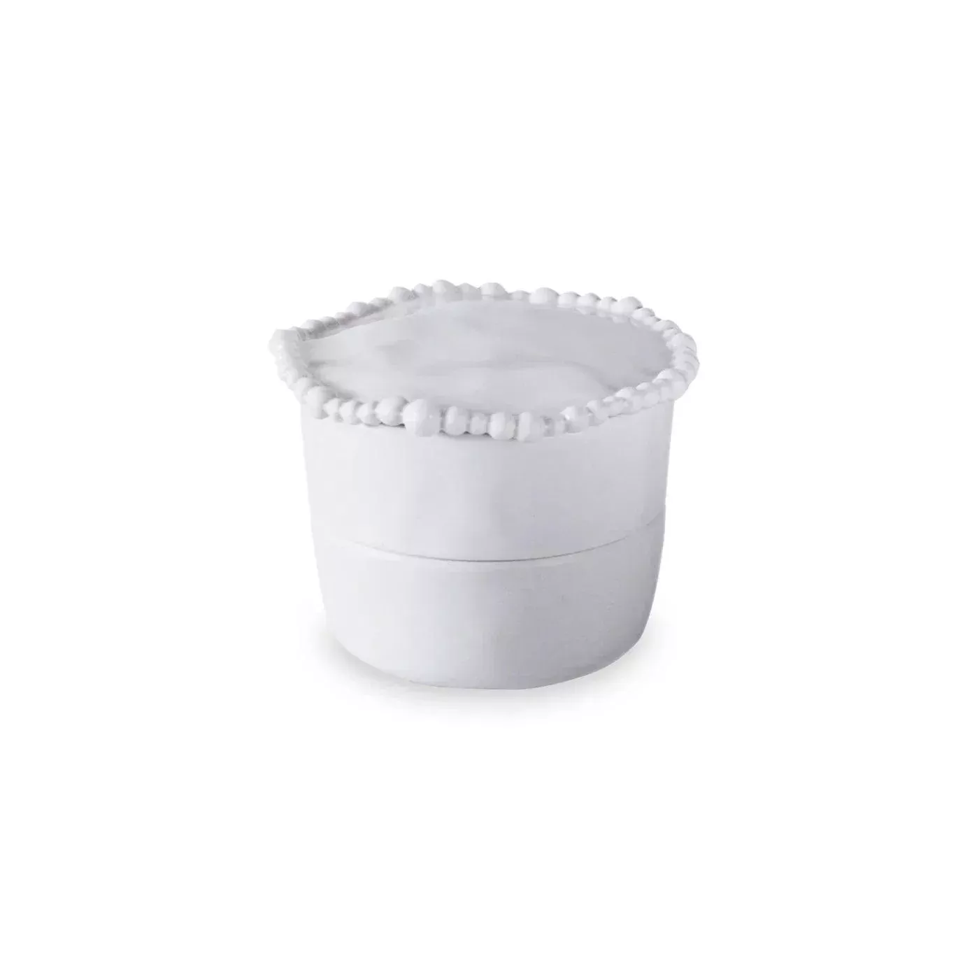 Beatriz Ball Vida Alegria White Stackable Salt-Pepper Cellar with Lid