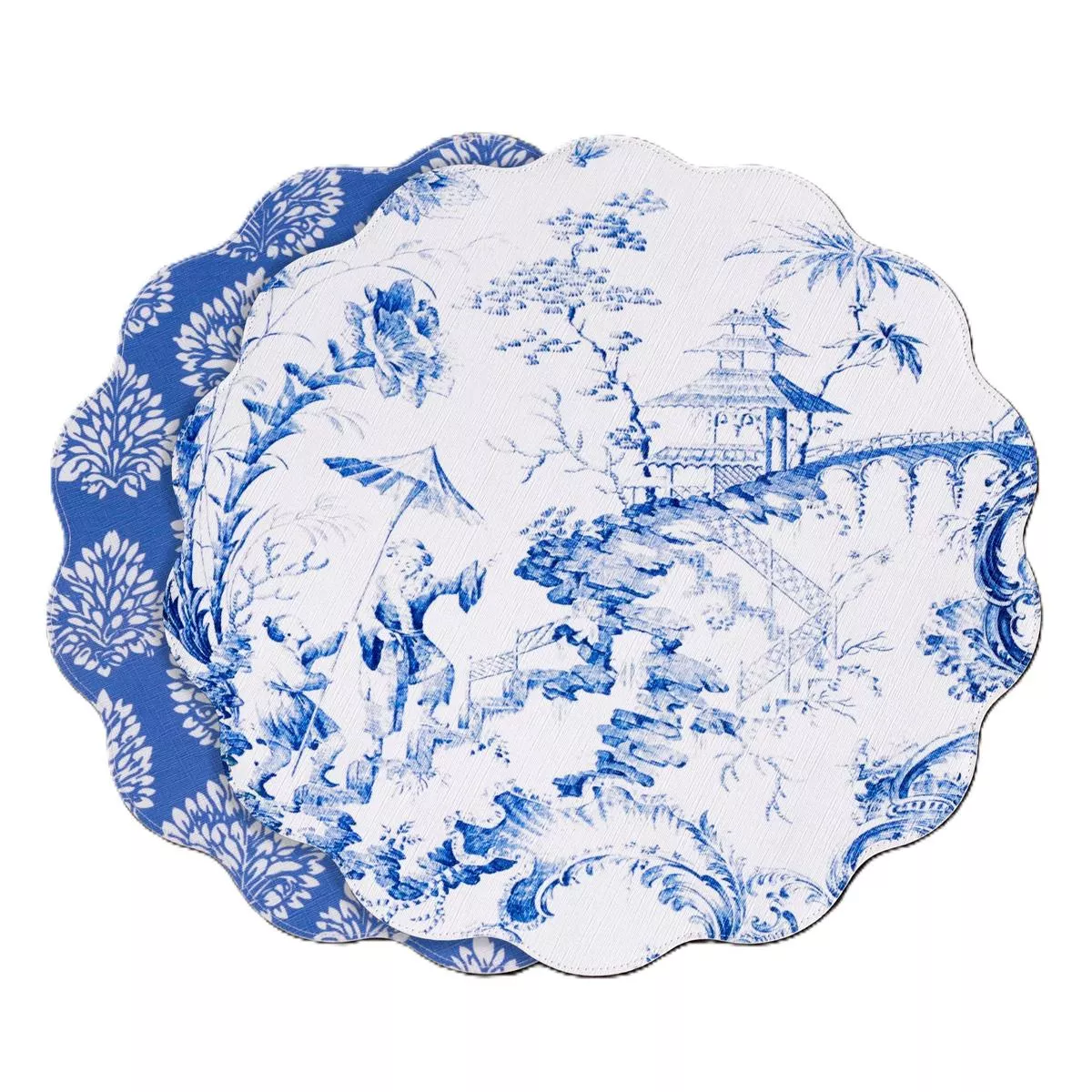 Beatriz Ball Vida Chinoiserie Round15.5" Round Placemats (Set of 4)