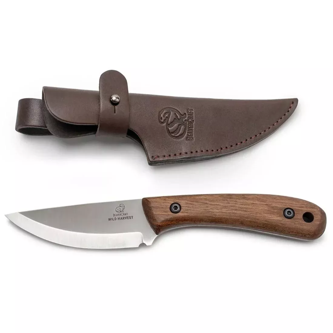 BeaverCraft Bushcraft Knife with Walnut Handle – Wild Harvest BSH7