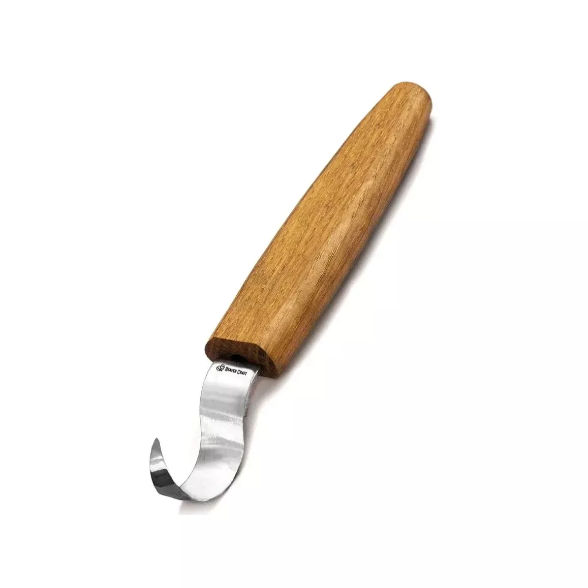 BeaverCraft Spoon Carving Knife 25 mm with Oak Handle with leather sheath