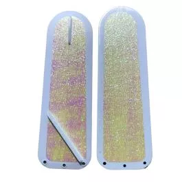 Bechhold & Son Fishcatcher 11" Flasher AKA Hoochie Mama - White with Glow Crushed Ice