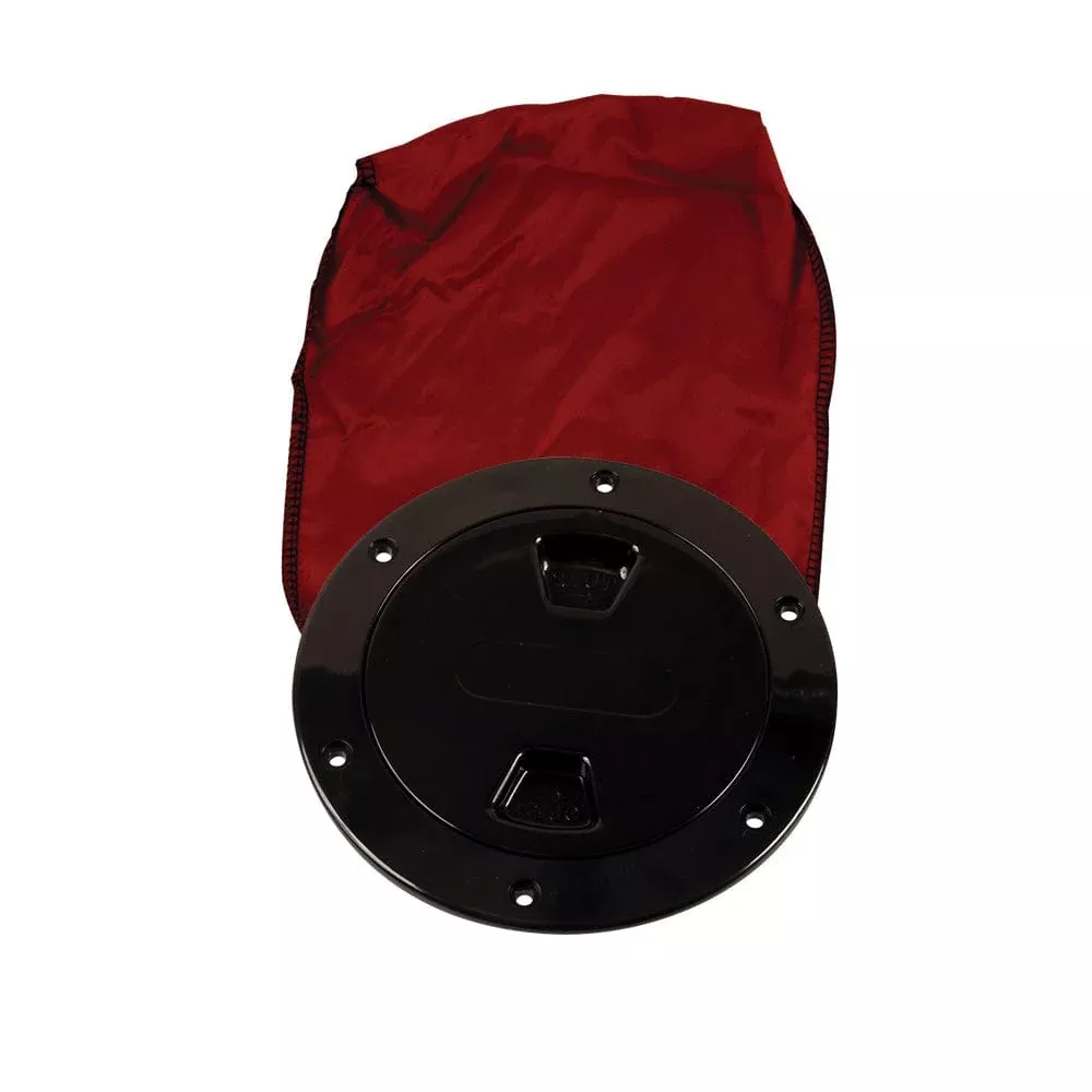 Beckson 4″ Stow-Away Deck Plate – Black w/12″ Bag