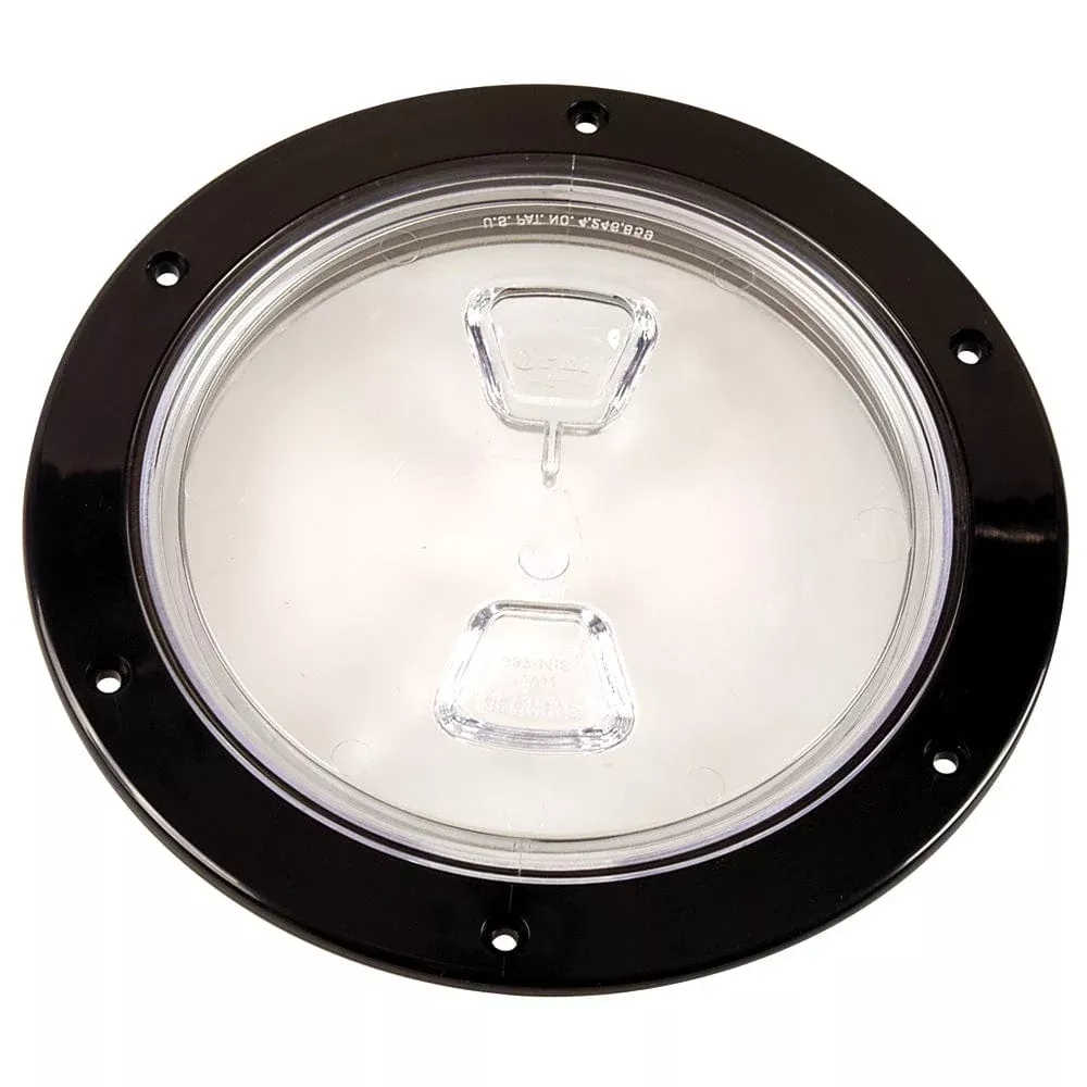 Beckson6″ Clear Center Screw-Out Deck Plate – Black