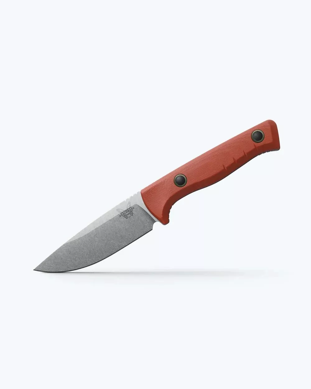 Benchmade 15650-01 SlipRidge Fixed Blade Knife, 3.7″ MagnaCut Stonewashed Drop Point Blade, Rust Orange G-10 Handles, Boltaron Sheath