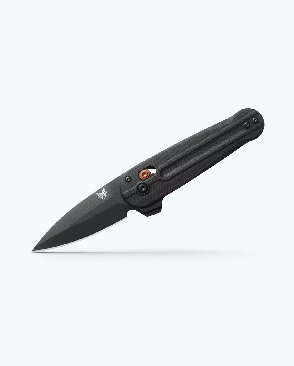 Benchmade 491BK-02 Lowden AXIS Flipper Folding Knife, 2.79″ Black Cerakote S90V Spear Point Blade, Black G-10 Handles W/ Clip
