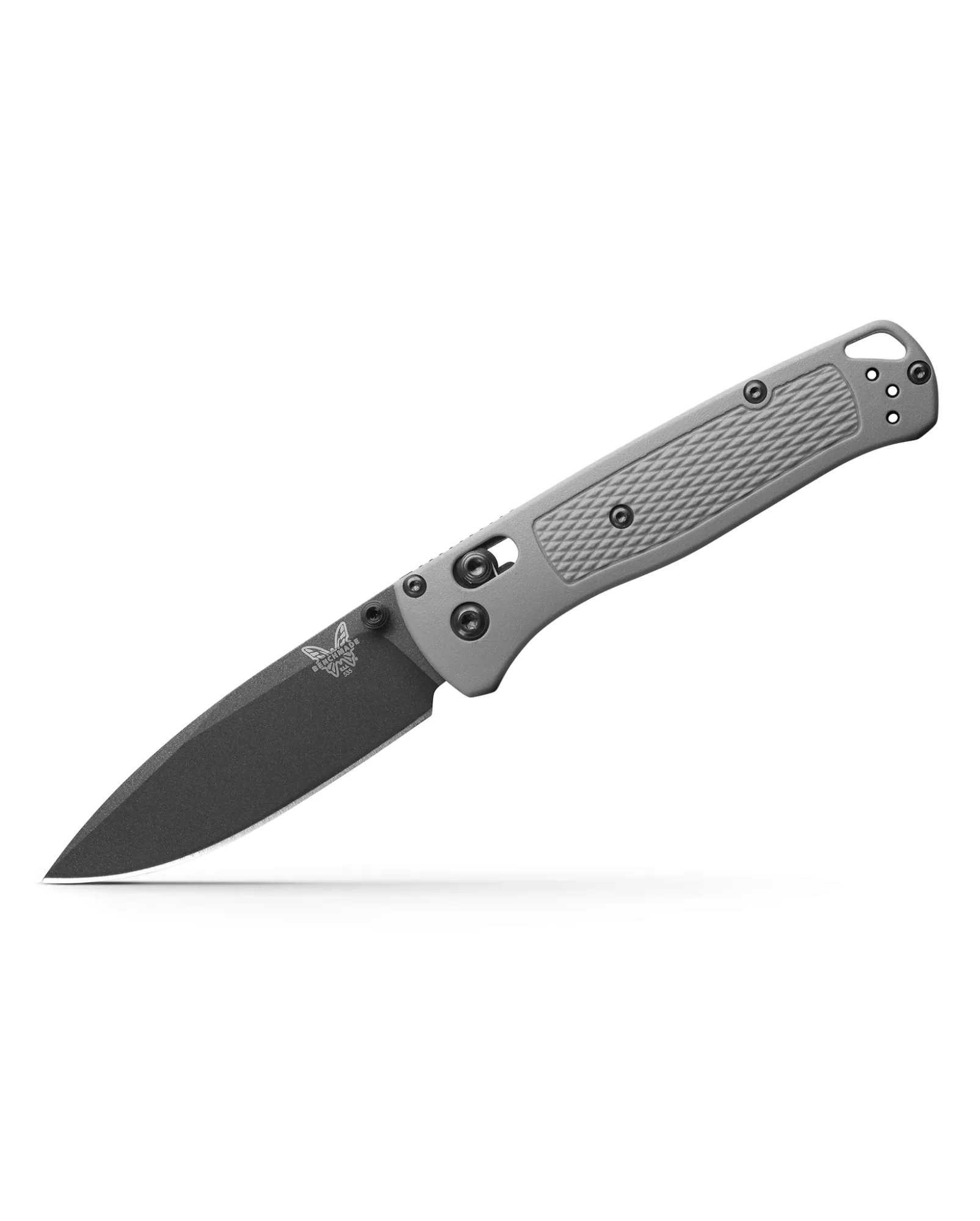Benchmade 535BK-08 Bugout AXIS Lock, 3.24″ CPM-S30V Cobalt Black Coated Blade, Storm Gray Grivory Handle W/ Clip