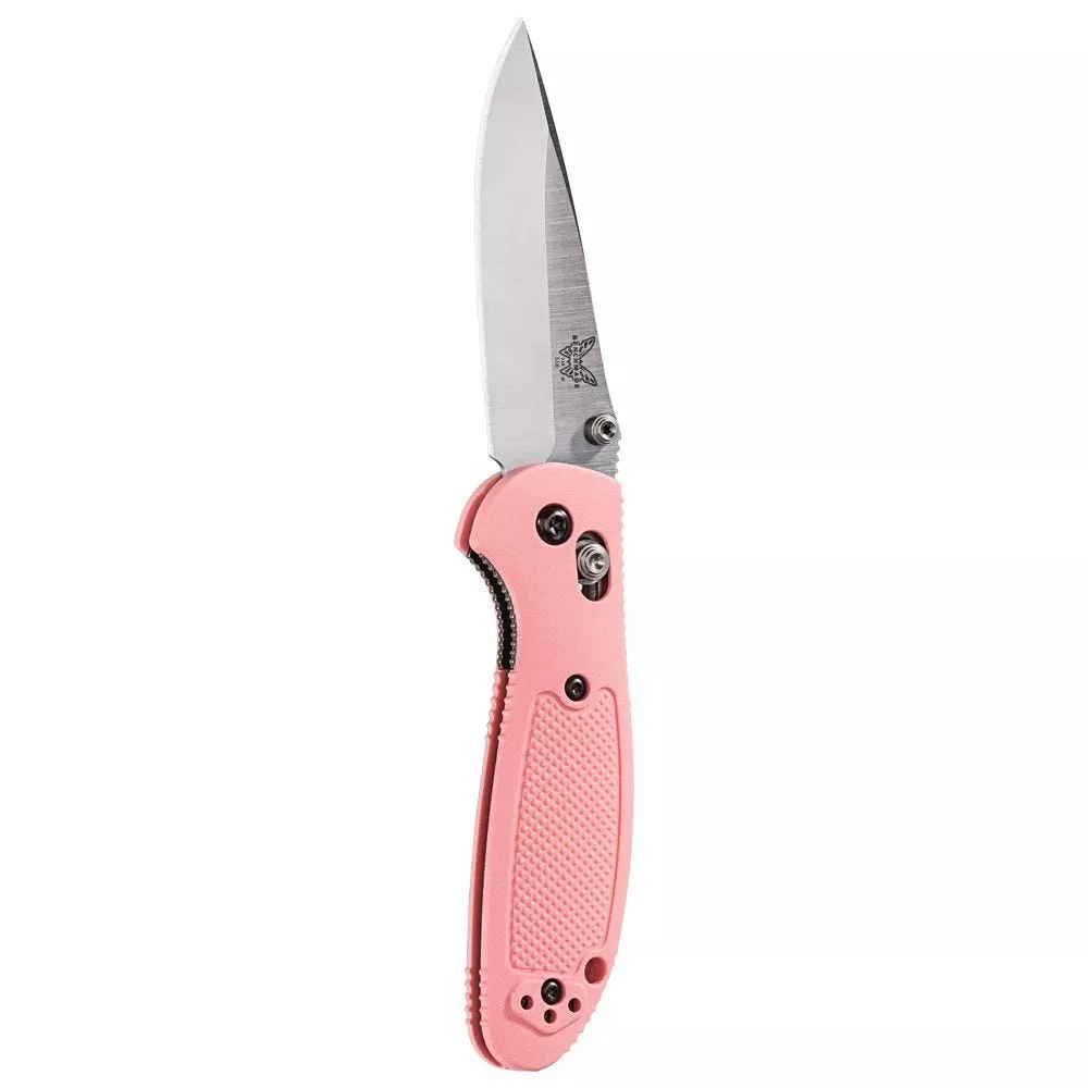Benchmade 556-PNK-S30V AXIS Mini Griptilian – 2.91″ Drop Point CPM-S30V Blade – Pink GFN Handle