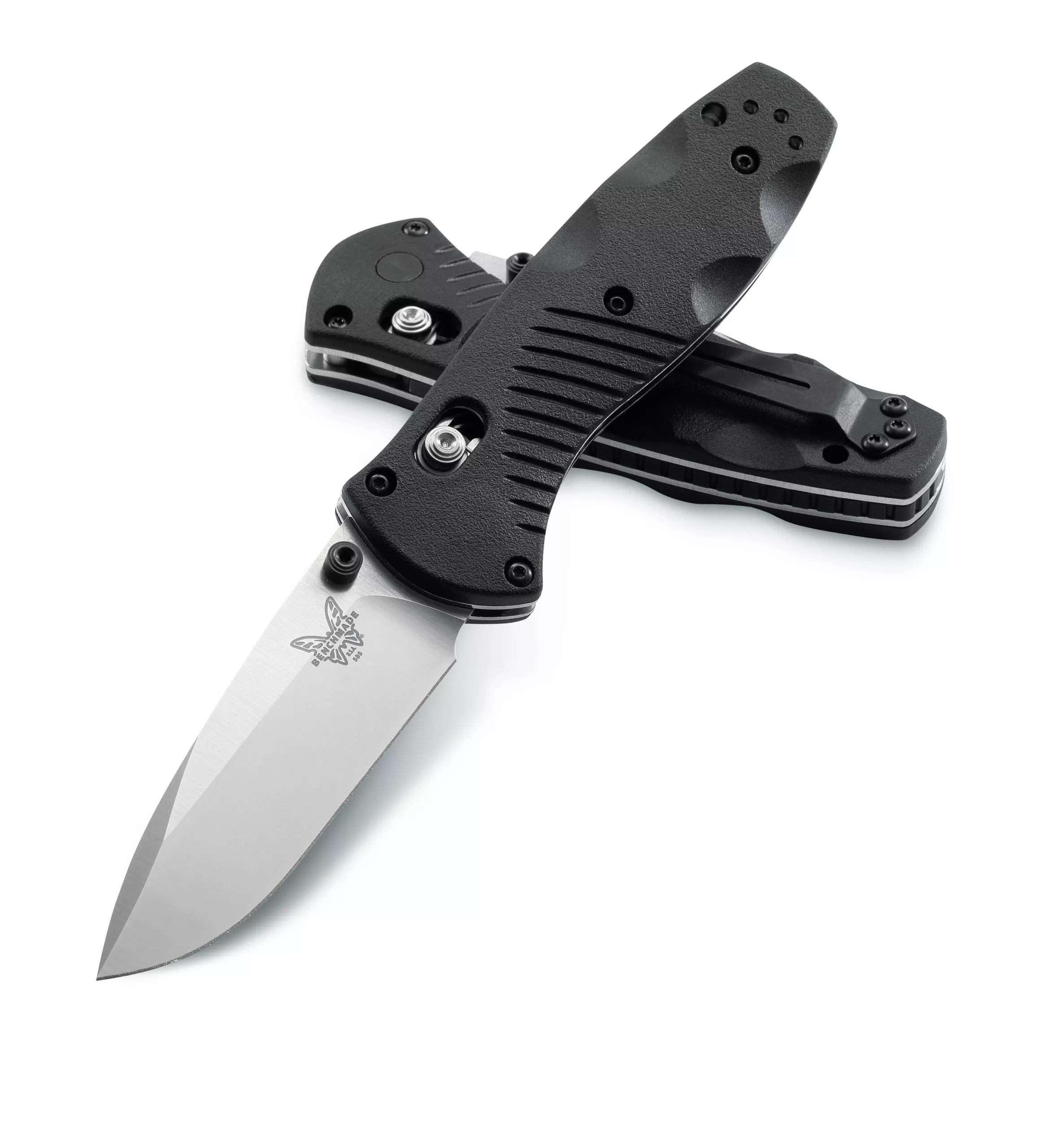 Benchmade 585 Osborne Mini-Barrage AXIS-Assisted Folding Knife 2.91″ Satin Plain Blade, Black Valox Handles