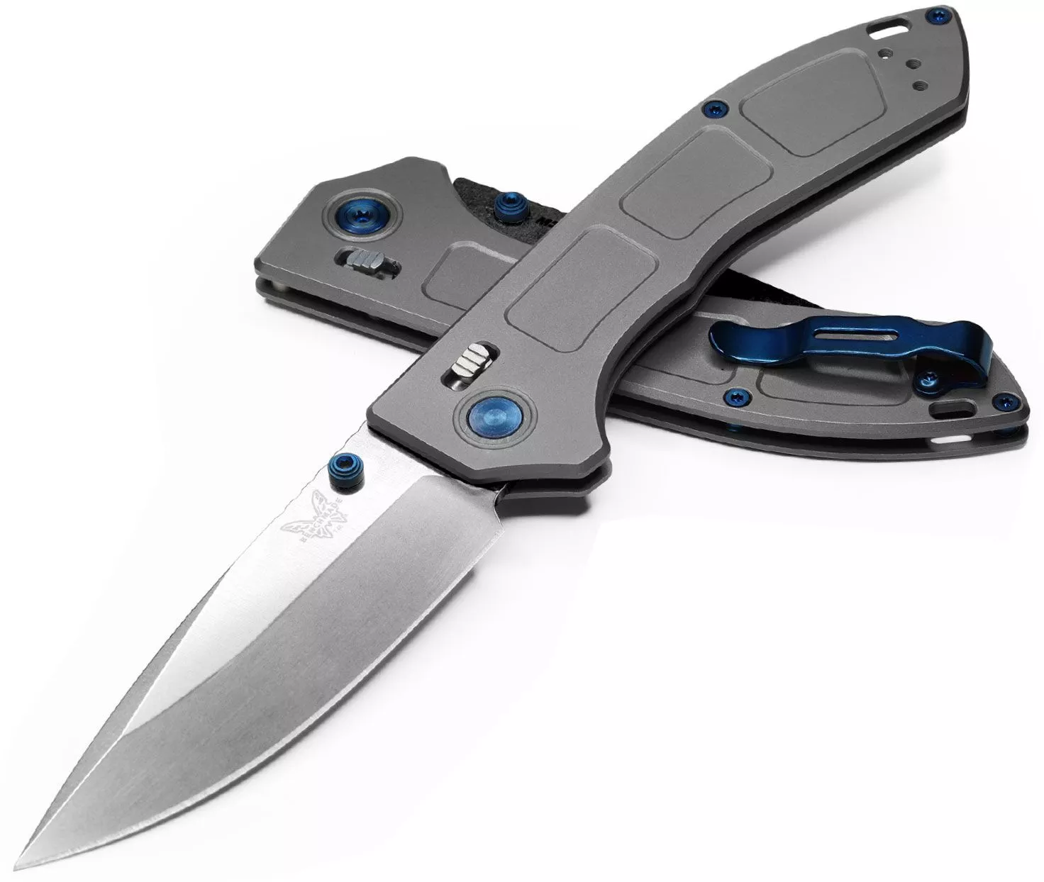 Benchmade 748 Narrows AXIS Lock, 3.43″ M390 Satin Drop Point Blade, 6Al-4V Titanium Handle W/ Clip