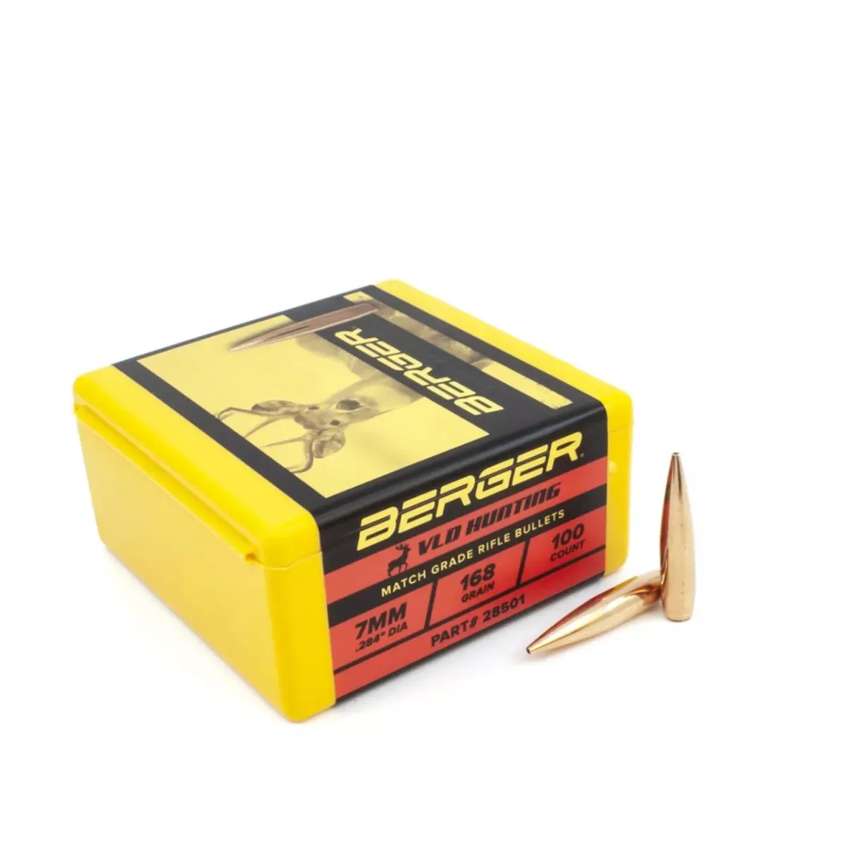 Berger Hunting Bullet 7mm 168 Gr VLD 100/Box