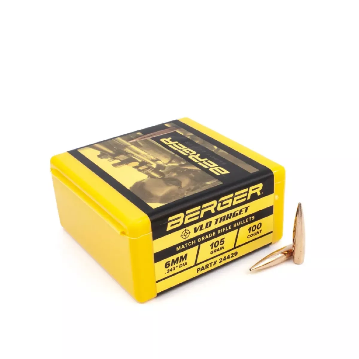 Berger Target Bullet 6mm 105 Gr VLD 100/Box