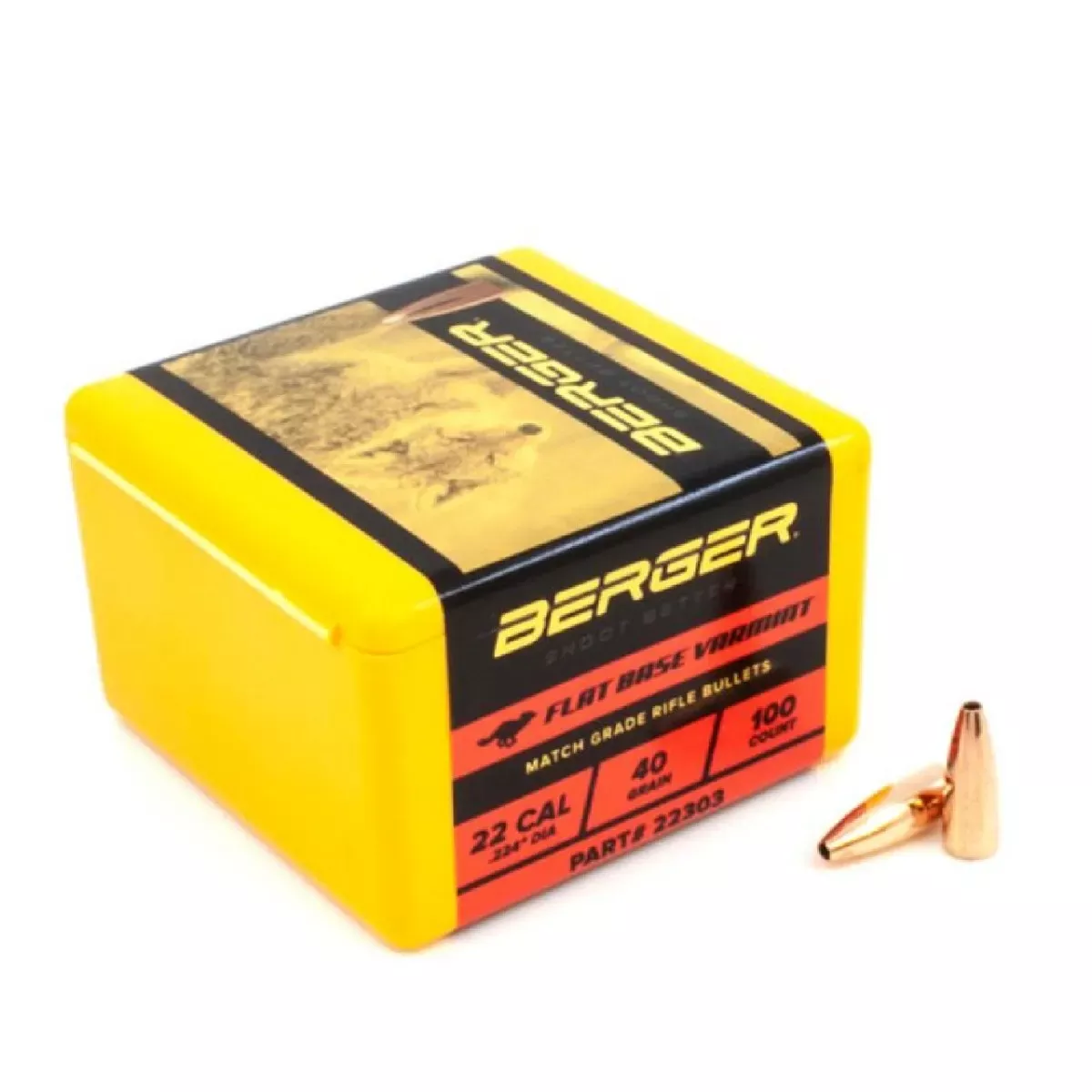 Berger Varmint 22 Cal 40 Gr FB 100/Box