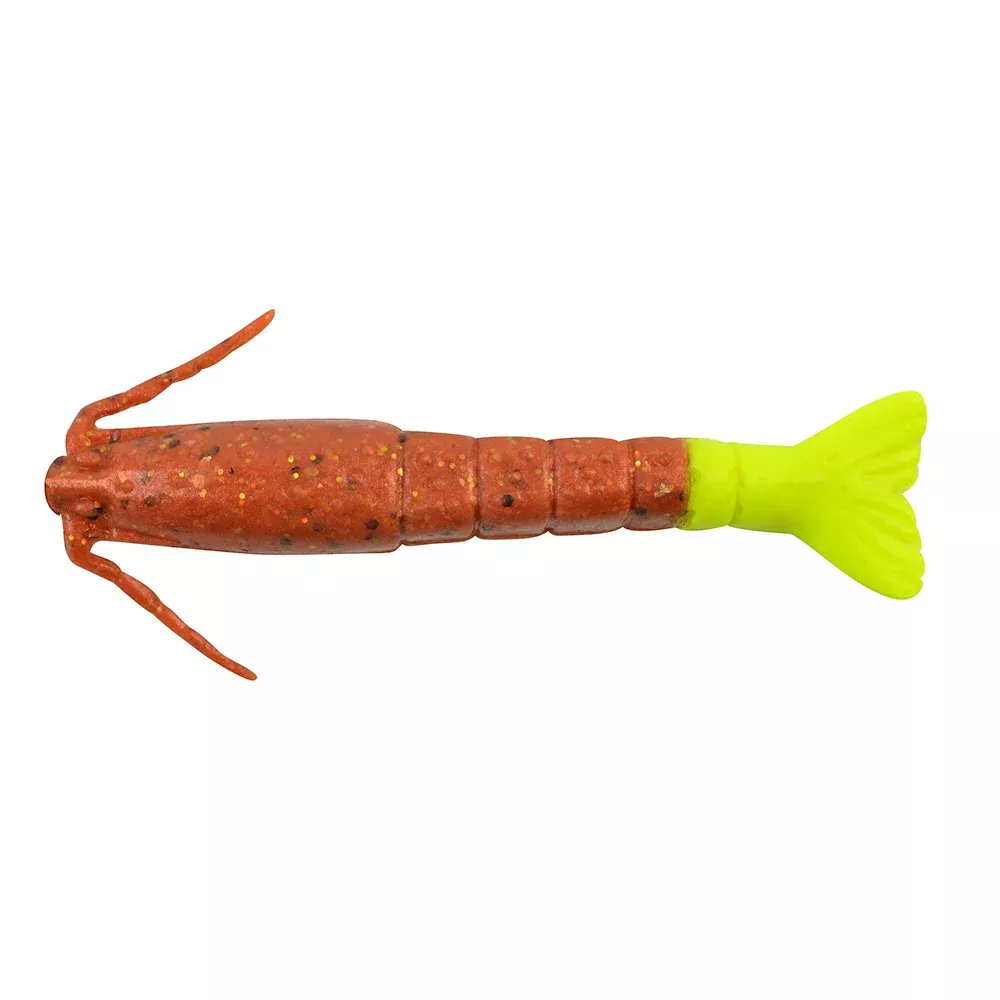 Berkley Gulp! Saltwater Shrimp – 3″ – New Penny/Chartreuse [1240005]
